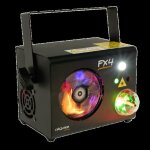 Projecteur combo 4 - en - 1 - algam lighting - lal fx - 4 - 6 gobos led rgb - laser rouge / vert - stroboscope ...