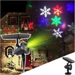 Projecteur d�coration no�l flocons neige solaire chutes neige �tanche lampe paysage ext�rieur f�te no�l ...