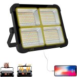 Projecteur led rechargeable 100w 10000lm lumière de travail avec panneau solaire 16500mah pour camping ... Projecteur led rechargeable 100w 10000lm lumière de travail avec panneau solaire 16500mah pour camping ...