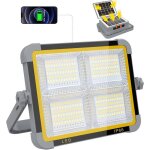 Projecteur led rechargeable 150w projecteur led chantier portable avec double panneau solaire lampe de ...