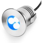 Projecteurs led subaquatiques pour piscines enterr�es 3 w 12 - 24 v cc �tanches ip68 en acier inoxydable ...