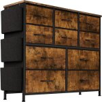 Commode - promiracal - commode 12 tiroirs - cadre acier renforc� - poches lat�rales & crochets - grande ...