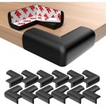 Protections dangle pour table b�b� - en mousse - souples - lot de 12 - noires - conviennent aux coins ...