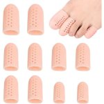 Protection gros orteil 10 pices capuchons orteils respirants 3 tailles tanche protecteur orteils pour ...