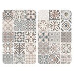 Protection plaque de cuisson en verre carreaux de ciment - wenko - lot de 2 - multicolore Protection plaque de cuisson en verre carreaux de ciment - wenko - lot de 2 - multicolore