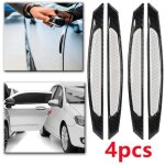 Protection portire voiture - zeaicos - ruban rflchissant - anti - collision - fibre de carbone - blanc ...