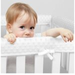 Protection de rail de berceau - aqsacokiya - 3pc - mixte - blanc - bb