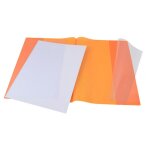 Protge - cahiers 24x32 translucides pais avec marque pages sans rabats marque - pages orange