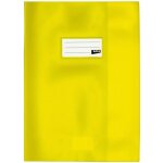 Protge - cahier pvc - apli - jaune - 19 / 100me - 21 x 29. 7 cm - grain cuir