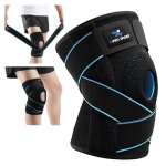Genouill�re x - pro - sport stabilisatrice n�opr�ne bleue avec coussinet gel eva et ressorts m�talliques ...