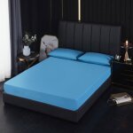 Prot�ge matelas 160x200 - 30cm al�se imperm�able et micro respirante souple et silencieuxbleu 160 x 200 ...