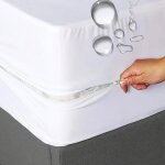 Prot�ge - matelas al�se imperm�able fermeture �clair bonnet 40 cm 100% polyester doux et silencieux 140 ...