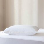 Protge oreiller bouclette impermable 60x60 cm - blanc - terre de nuit