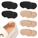 Prot�ge talon coussinet �ponge chaussure - 6 paires?auto - adh�sif antid�rapant - 3 beige + 3 noir - ...