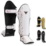 Prot�ge tibia - mytra - fusion m - 11 - cuir artificiel - rembourrage mousse - ajustable