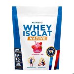 Whey isolate native - 87% de protines - pur lait franais low lactose - got milkshake fraise - 900g ...