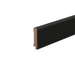Proviston plinthe mdf plinthe 16 x 100 x 2500 mm noir feuillet� arrondi