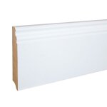 Proviston plinthe moulure 16 x 100 x 2500 mm blanc noyau mdf revtu plinthe classique 25 mtres 10 pices ...