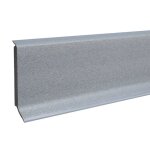 Plinthe pvc rigide 12. 8 x 60 x 2500 mm lvre souple teinte dans la masse by proviston gris