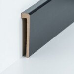 Baguette de recouvrement de carrelage jusqu 85 mm de h 19 x 96 x 2500 mm mdf noir by proviston