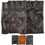 Pss mitaines gants cuir conduite gants demi doigts musculation fitness vlo cyclisme homme femme coussin ...