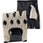 Pss mitaines gants cuir crochet filet maille homme conduite vlo cyclisme vtt gants sans demi doigts ...