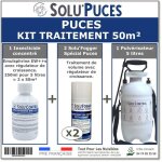 Puces : kit complet solupuce 50 m� ? 1 concentr� emulsphrine ew + + s 250 ml 2 a�rosols one - shot solufogger ...