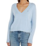 Pull bleu femme tommy hilfiger essential vneck