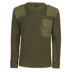 Pull - brandit - bw - couleur olive - renforc aux coudes - pour homme