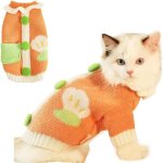 Pull pour chat v�tement chaud pour petit chien tricot � boutons v�tement dhiver pour chihuahua yorkshire ...
