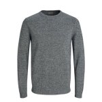 Pull - jack & jones - basic - col rond - gris chiné - homme Pull - jack & jones - basic - col rond - gris chiné - homme