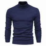 Pull col roul homme hiver 2025 ? tricot fin chaudpull uni  col haut bord - ctes lastiques - bule ...