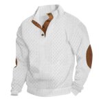 Pull homme col montant regular fit casual sweat - shirt homme autumn - blanc