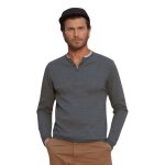 Pull homme - no excess - gris - manches longues - col en v - taille standard