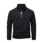 Pull homme polaire col montant avec fermeture Éclair automne hiver pullover chaud couleur contraste - ... Pull homme polaire col montant avec fermeture Éclair automne hiver pullover chaud couleur contraste - ...