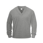 Pull homme en tricot col v autumn dhiver sweat - shirt homme casual chaude leger couleur unie regular ...
