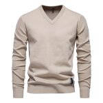 Pull homme tricoté col en v automne hiver casual pullover chaud regular fit couleur unie confortable ... Pull homme tricoté col en v automne hiver casual pullover chaud regular fit couleur unie confortable ...