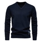 Pull homme tricoté col en v automne hiver casual pullover chaud regular fit couleur unie confortable ... Pull homme tricoté col en v automne hiver casual pullover chaud regular fit couleur unie confortable ...