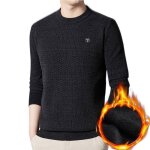 Pull hommechaud pulls homme  poils intrieurs  manches longues en maillepull  col rond basique casual ...