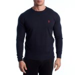 Pull en maille � col rond pour homme us40173038 - bleu marine