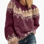 Pull en mohair pour femme vitata col rond manches longues pull automne et hiver élégant chaud tricoté ... Pull en mohair pour femme vitata col rond manches longues pull automne et hiver élégant chaud tricoté ...