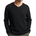Pull noir homme superdry essential vee knit