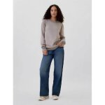 Pull - over  col rond uni pour femme st. lvant taille unique kaki col rond design  paules tombantes ...