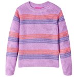 Pull - over ray� tricot� pour enfants lilas et rose 92 / 104 / 116 / 128 / 140