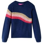 Pull - over tricot pour enfants bleu marine 92 / 104 / 116 / 128 / 140