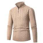 Pull zippé à col roulé vitata pour homme - maille chaude automne / hiver - pull décontracté classique ... Pull zippé à col roulé vitata pour homme - maille chaude automne / hiver - pull décontracté classique ...