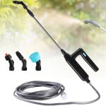 Pulv�risateur �lectrique de jardin 74v usb - 3 buses r�glables tuyau 5 m batterie 2000mah barre t�lescopique ...