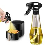Pulvrisateur dhuile en verre pour friteuse  air chaud spray dhuile dolive pour cuisson noir