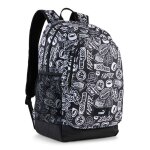 Puma sac  dos de loisirs noir blanc pour femme et homme - academy aop backpack puma black - turbo aop ...
