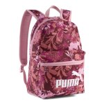 Puma sac  dos rouge fonc rose pour fille et garon - phase aop small backpack ruby shimmer - nature ...